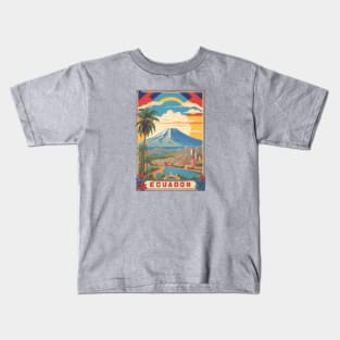 Vintage Travel Ecuador Design Kids T-Shirt